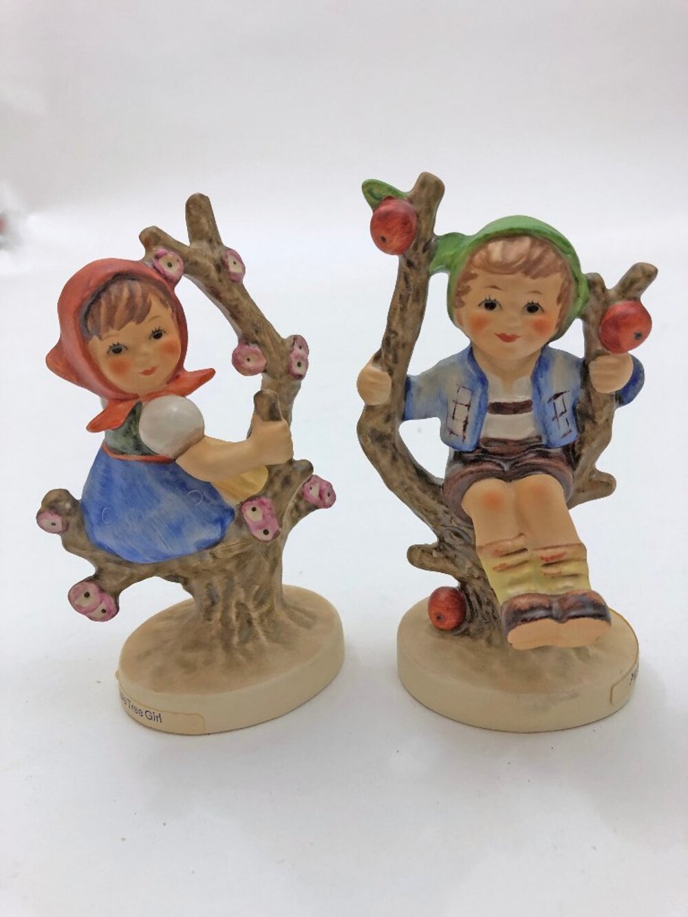 Goebel Apple Tree Boy & Girl Hummel Figurines W Germany #1413 & 1423